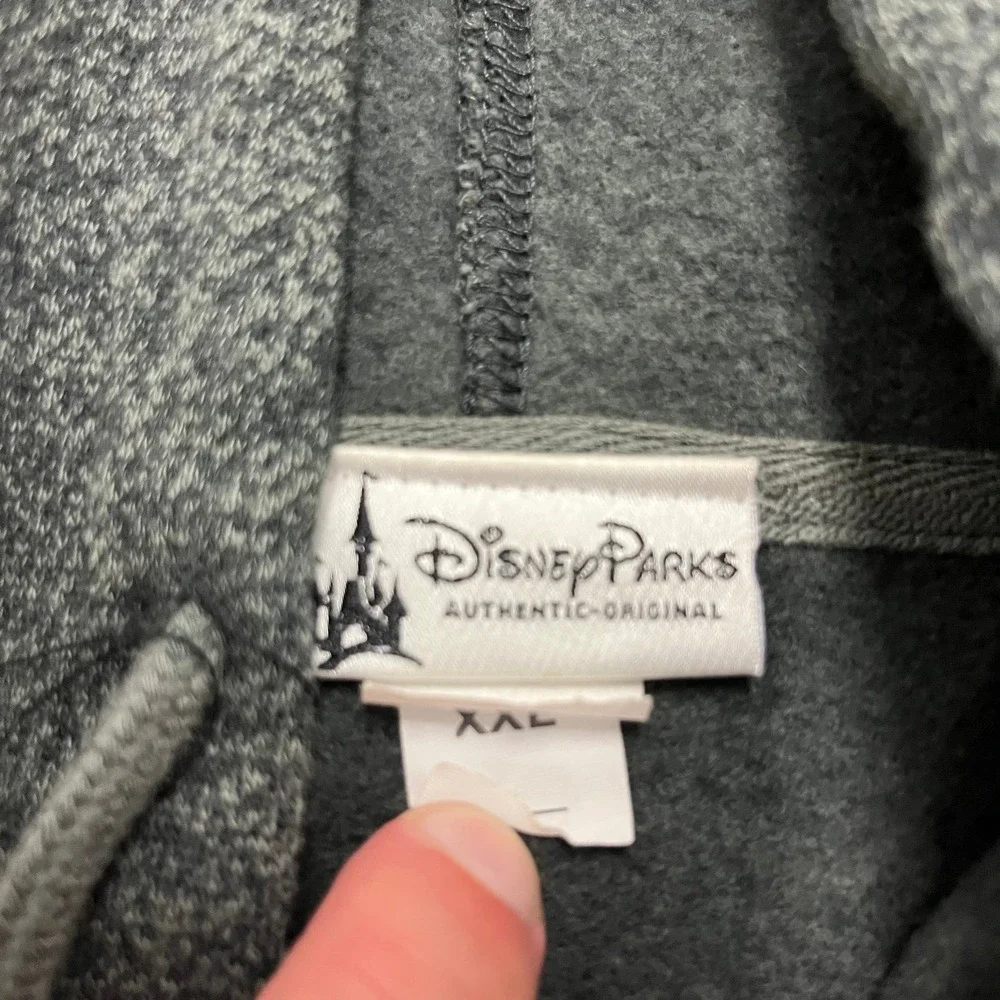 Disney Parks Mickey Mouse Full Zip Hoodie Sweatshirt Gray Size XXL